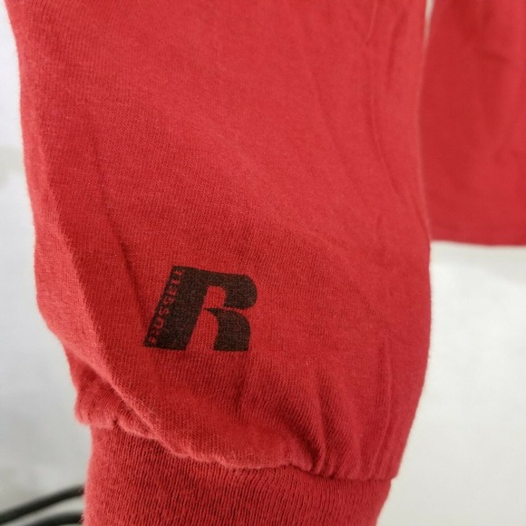 Alabama Football Shirt Mens XL Red White Roll Tide Long Sleeves Russel Athletic - Picture 10 of 11